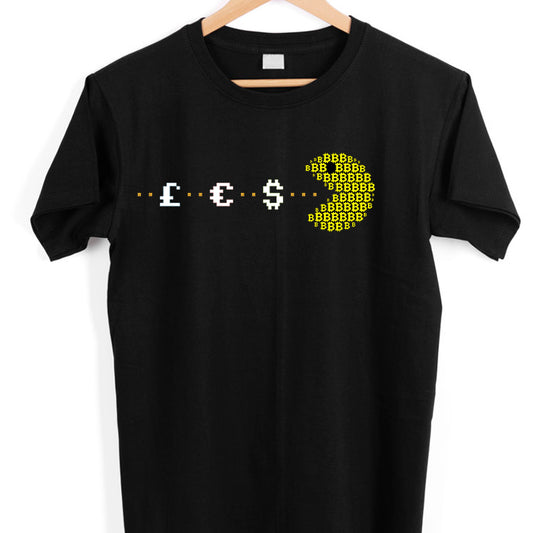 Pacman bitcoin T-shirt - Cool Shirt - Unises